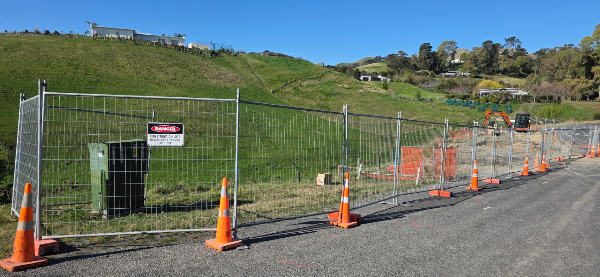 Site360 temporary fencing on a Hawke's Bay rural civil works site
